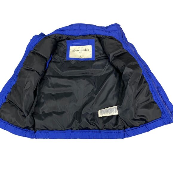 Abercrombie & Fitch Down Puffer Vest Kids Large Blue Summit Rock Gorpcore - Picture 11 of 15